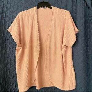 Elegant Women's Blush Open-Front Cardigan